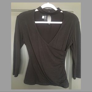 V Neck Choker Top
